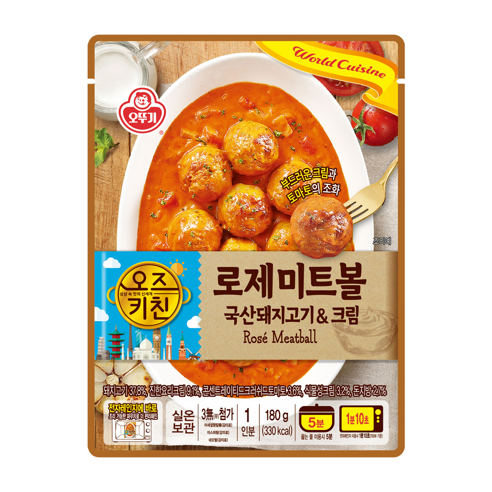 오뚜기 오즈키친 로제미트볼 180g - 상품 이미지