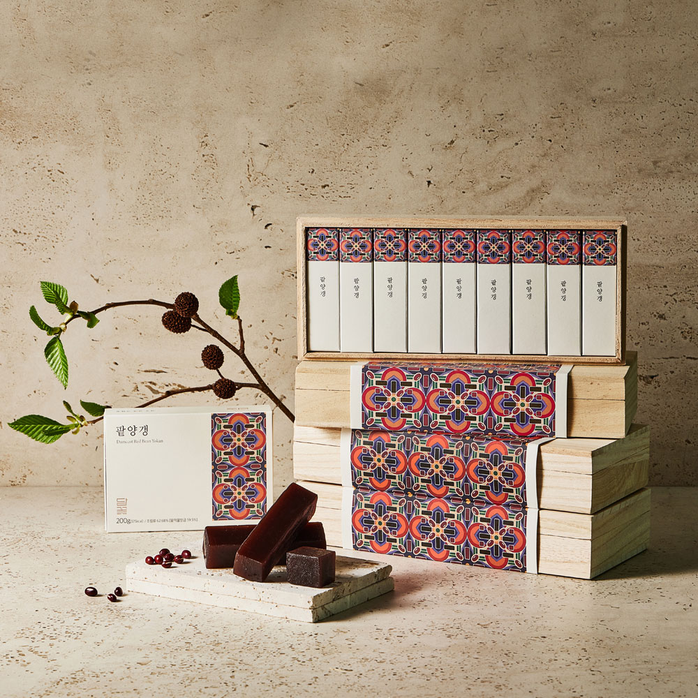 국내산 수제 팥양갱 목함 고급형 선물세트 40g X 9ea 제품 이미지