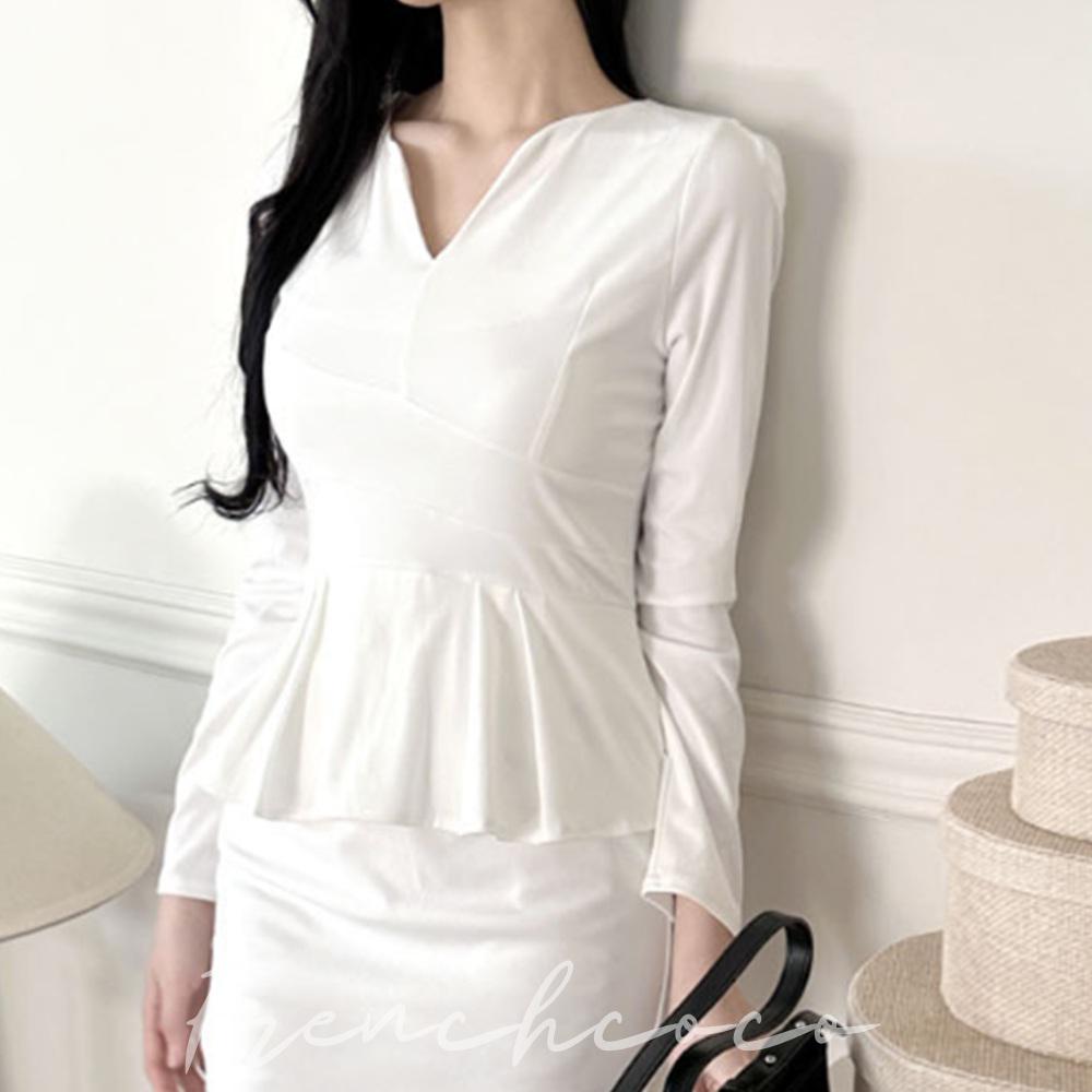 프렌치코코 원피스 정장 봄 가을 긴팔하객 면접 브라이덜샤워