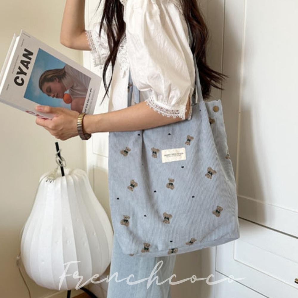 프렌치코코 여름 러블리 골지 숄더백 가방 에코백