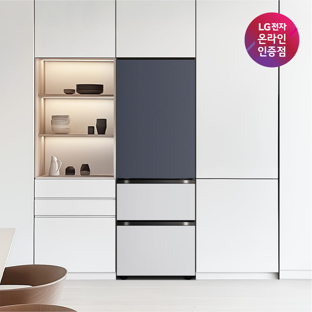 LG 디오스 오브제컬렉션 김치톡톡 Fit & Max Z334MNR122S (네이비+크림 그레이) 빌트인
