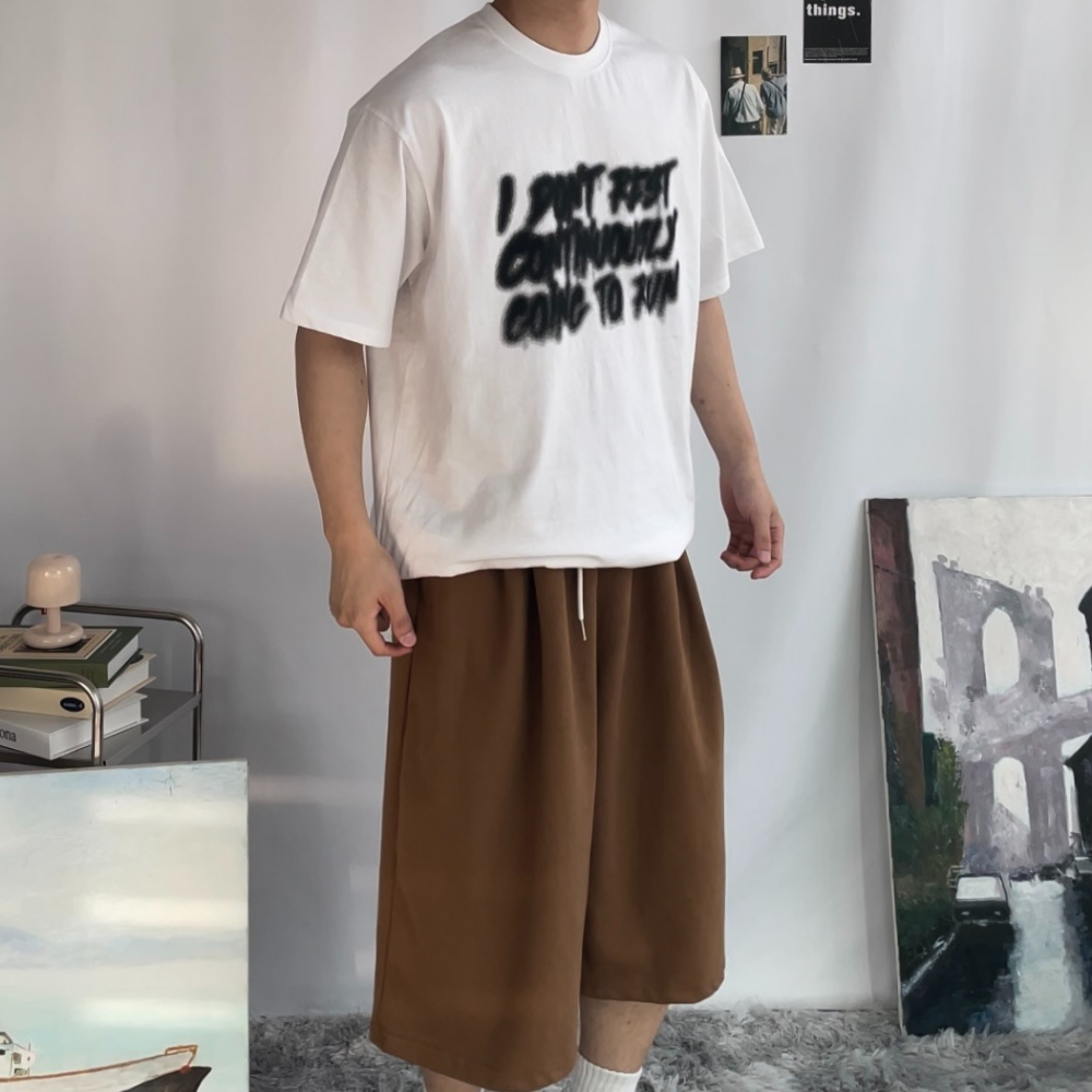 느낌좋은 캐주얼 스트릿 페인팅 오버핏 반팔 티셔츠 - 상세 이미지 2