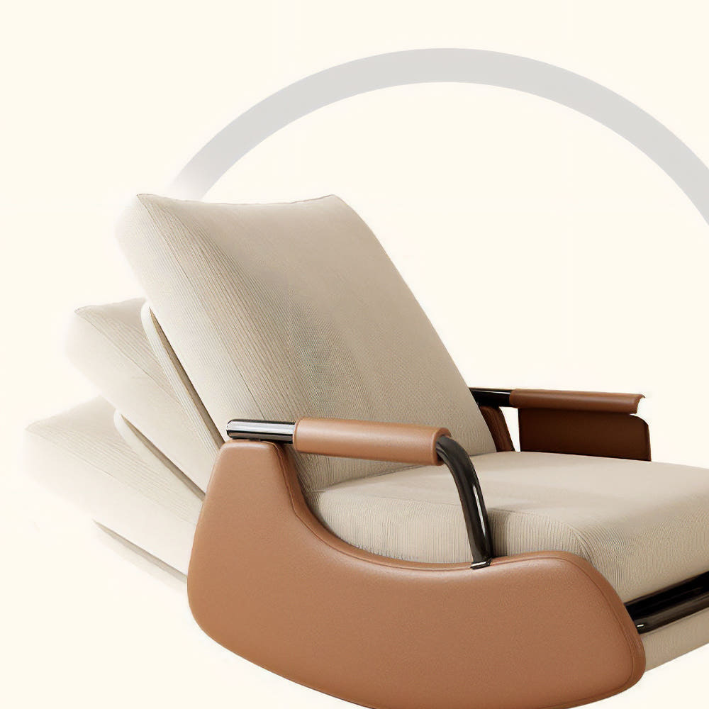 1인용 흔들 의자 거실 스윙 체어 안락 쇼파 베이지브라운