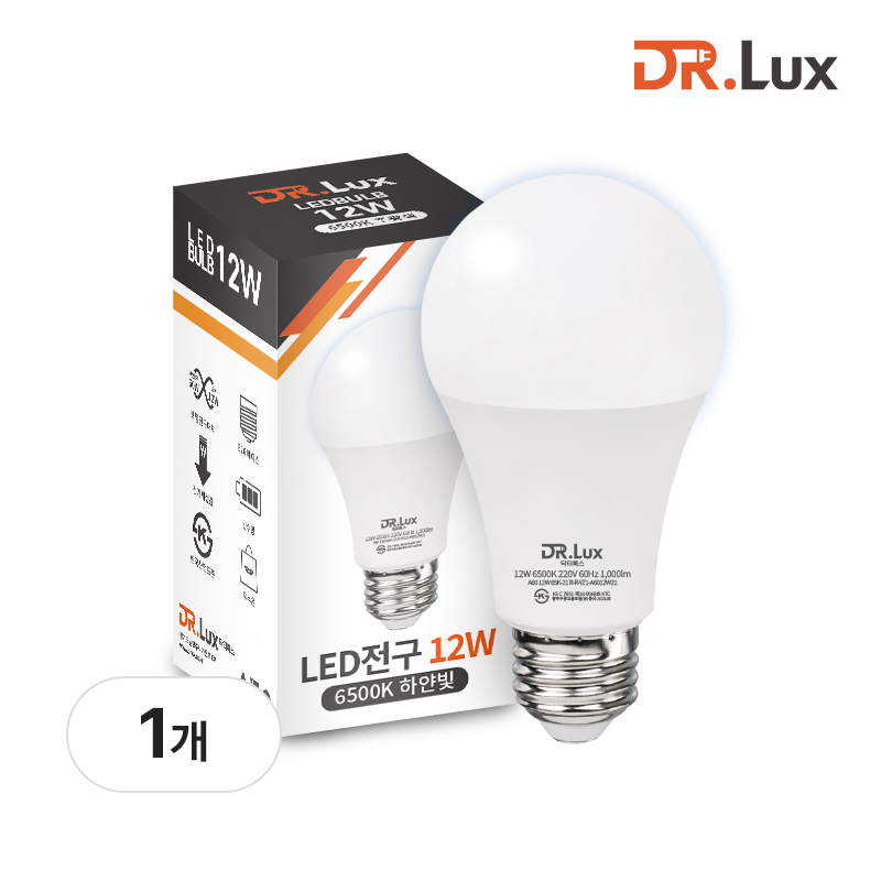 LED 전구 램프 12W, 주광색, 1개