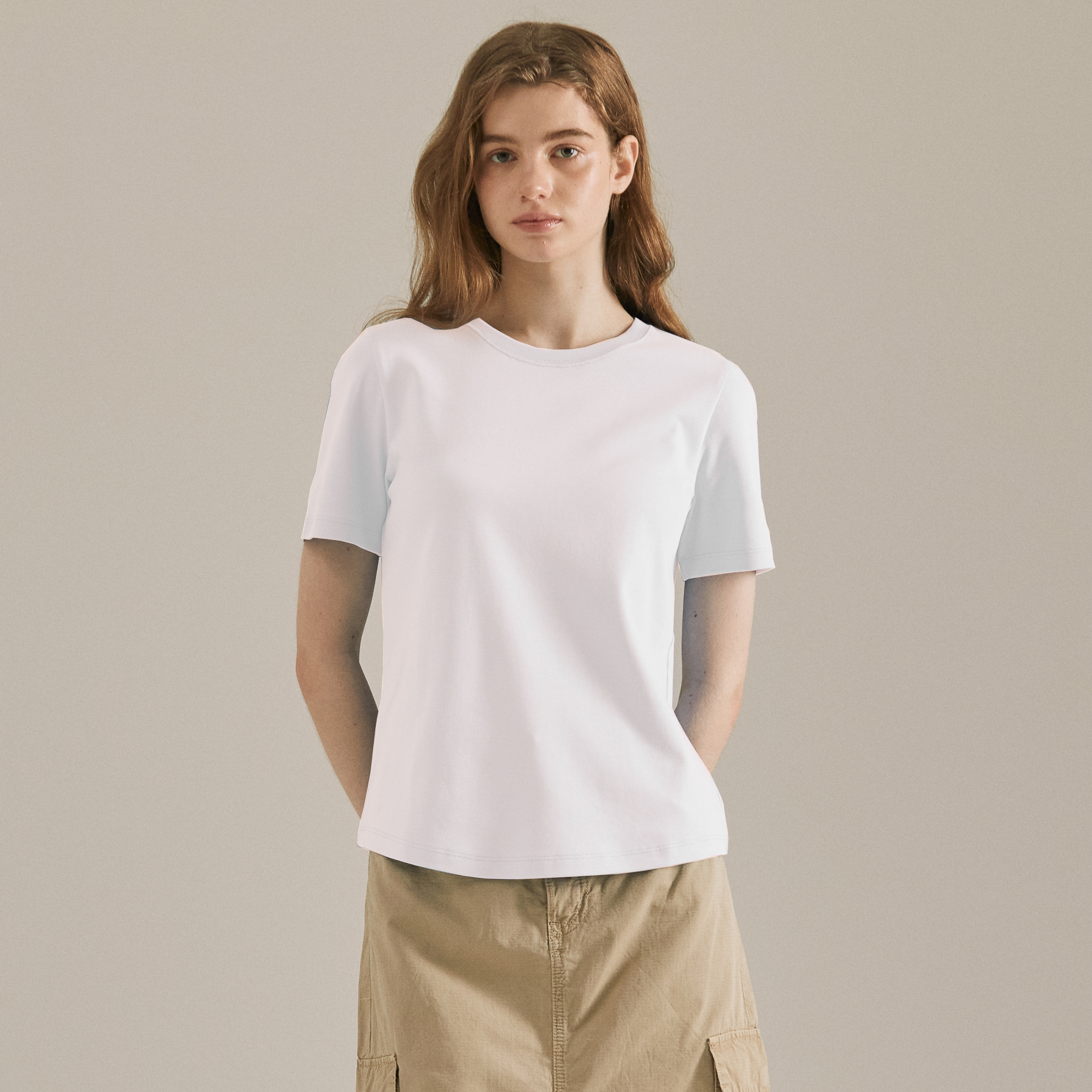 베이직하우스 2SET 여성 프리미엄 티셔츠 SERIES