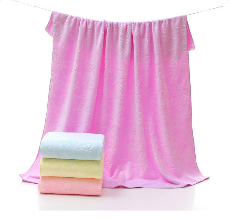 70cm x 140cm 대형 목욕 샤워 타올 비치 타월 타올 극세사 큰수건 물놀이 워터파크 - 상품 이미지