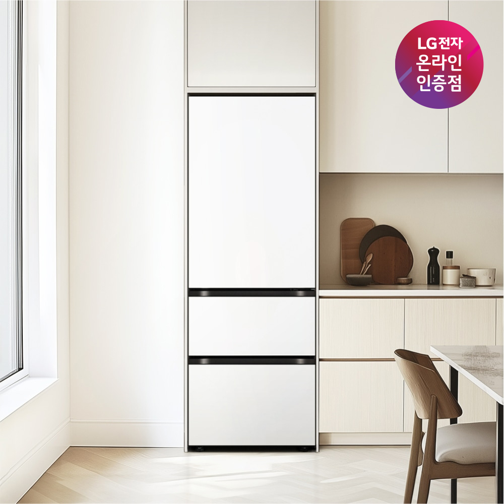 LG 디오스 오브제컬렉션 김치톡톡 Fit & Max Z334GQQ122S (글라스/에센스 화이트) 빌트인