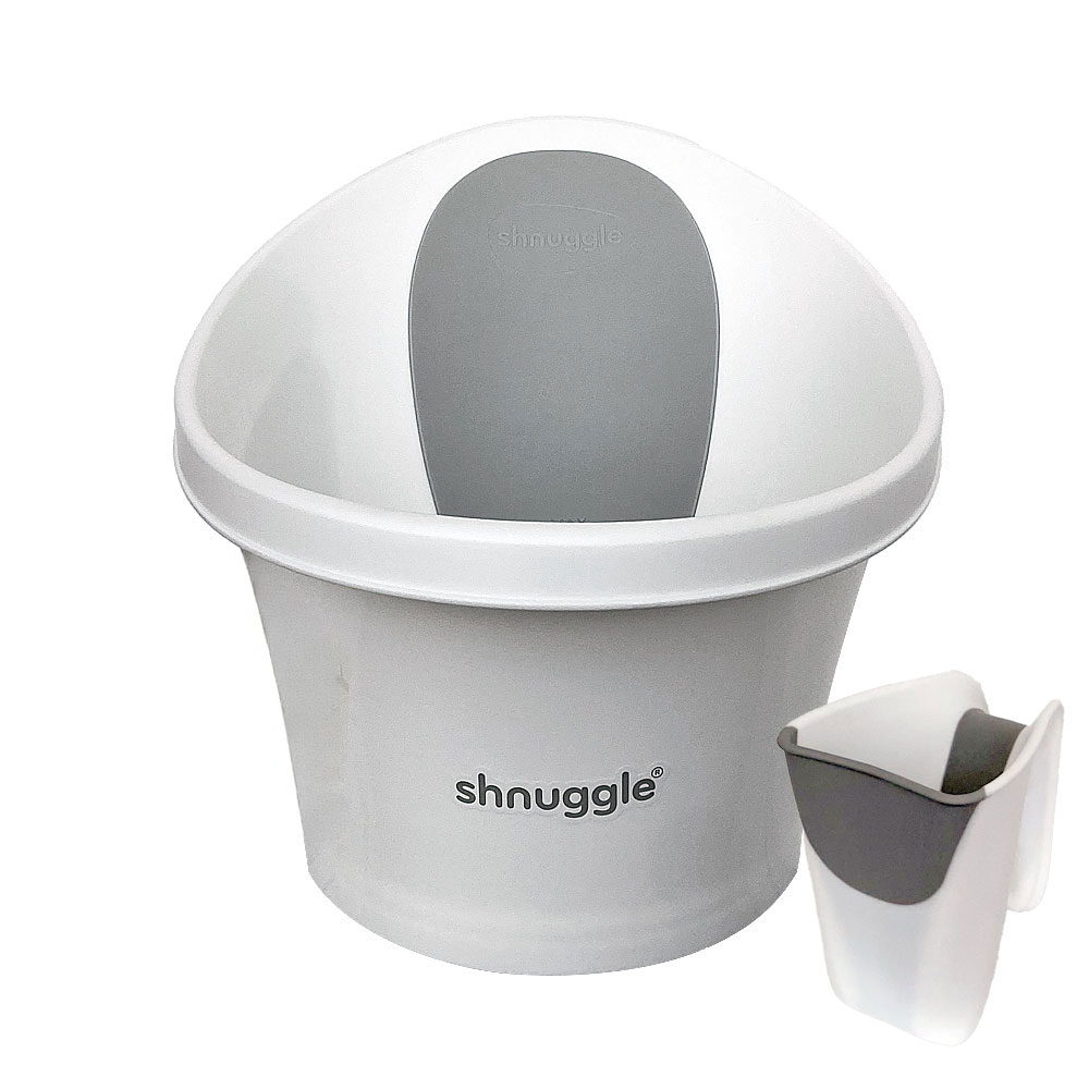 슈너글 출산선물 신생아 목욕 아기 욕조 화이트 샴푸컵 세트