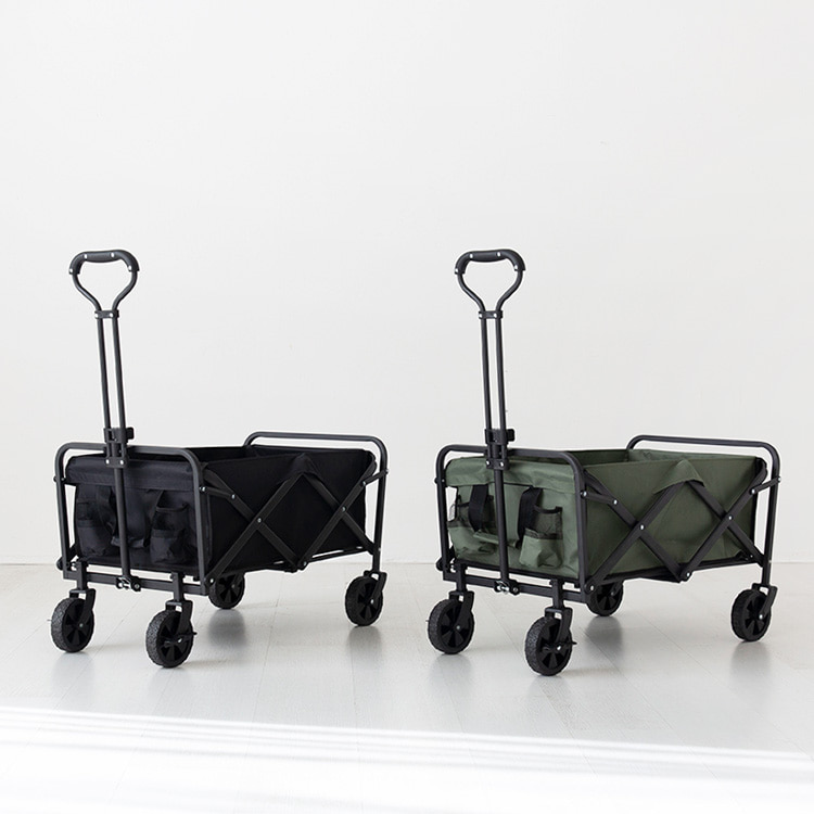 캠폴 캠핑 접이식웨건 중형 5인치 블랙 7060.8531