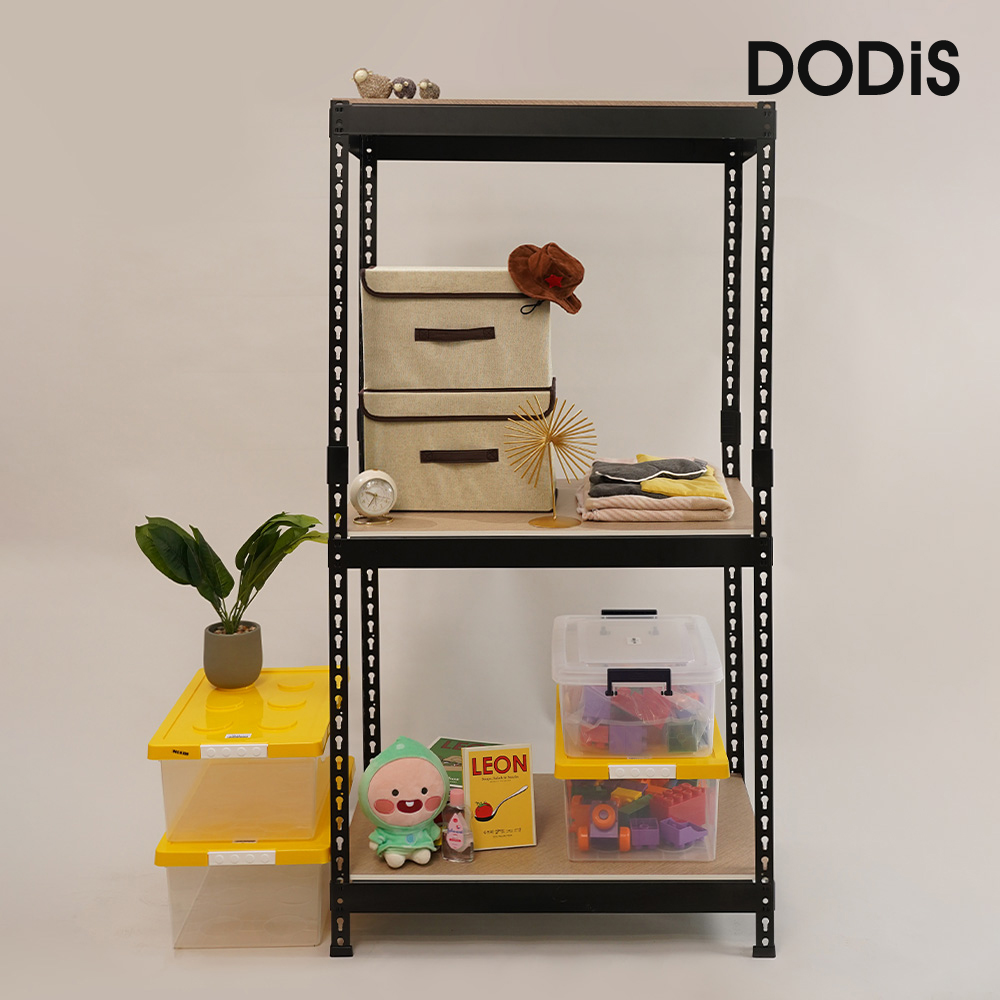 뮤트 3단 팬트리 다용도실 시스템 무타공 문뒤 선반 책 모듈 선반장 500400900