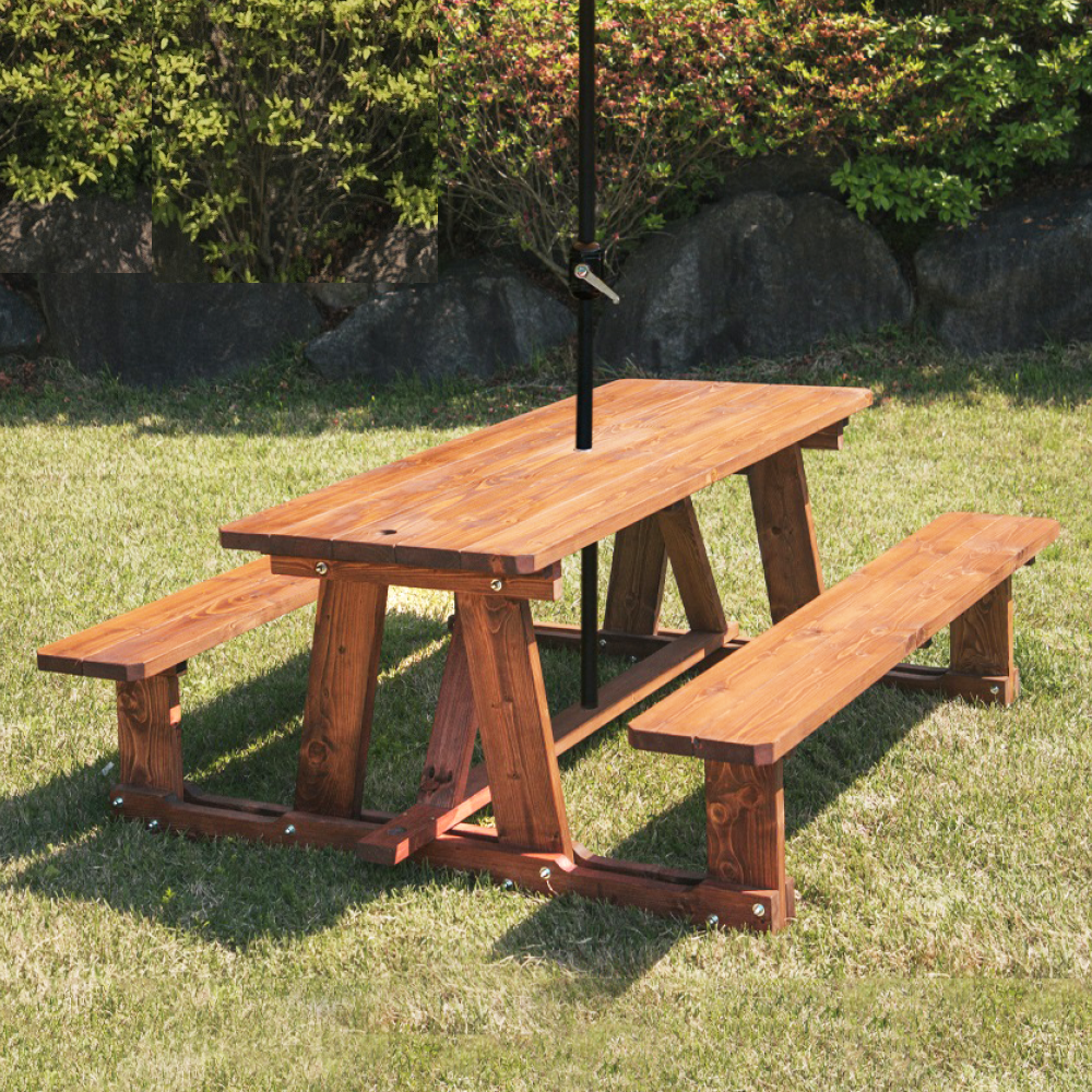 야외테이블세트 야외용 정원카페 편의점테라스 테이블 개방4인월넛