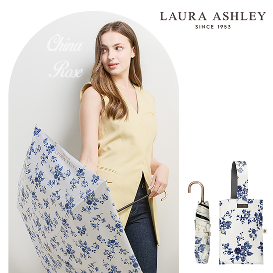 로라애슐리 프리미엄 암막 3단 양산 우산 2종세트(차이나로즈+애플블라썸) 양우산