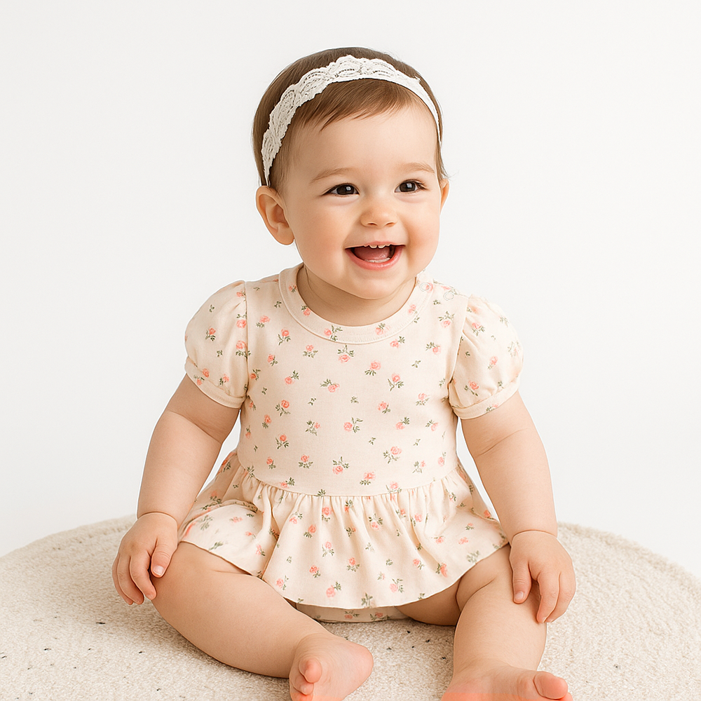 원피스 바디수트 50일 6개월 백일 돌 외출복 실내복 여름 반팔 여자 아기 옷 - 상품 이미지