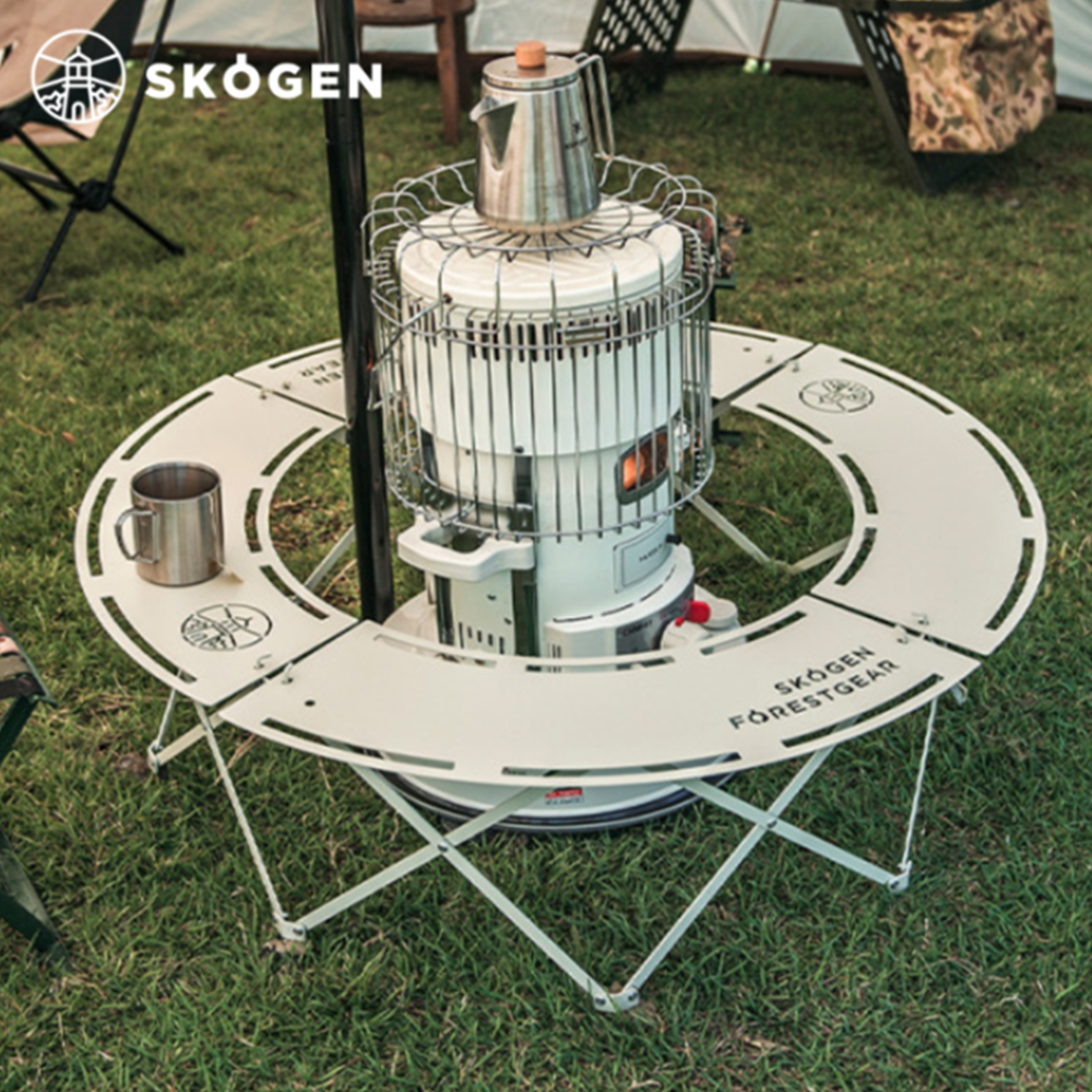 스코겐 화로대 테이블 세트 k300+k200 캠핑 휴대용 접이식 조립식 테이블 아이보리