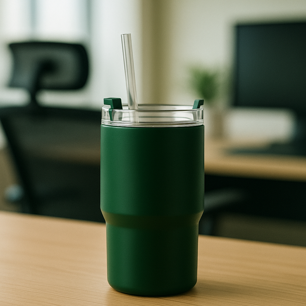 리유저블 보온보냉 진공 스테인레스 텀블러 591ml, 그린