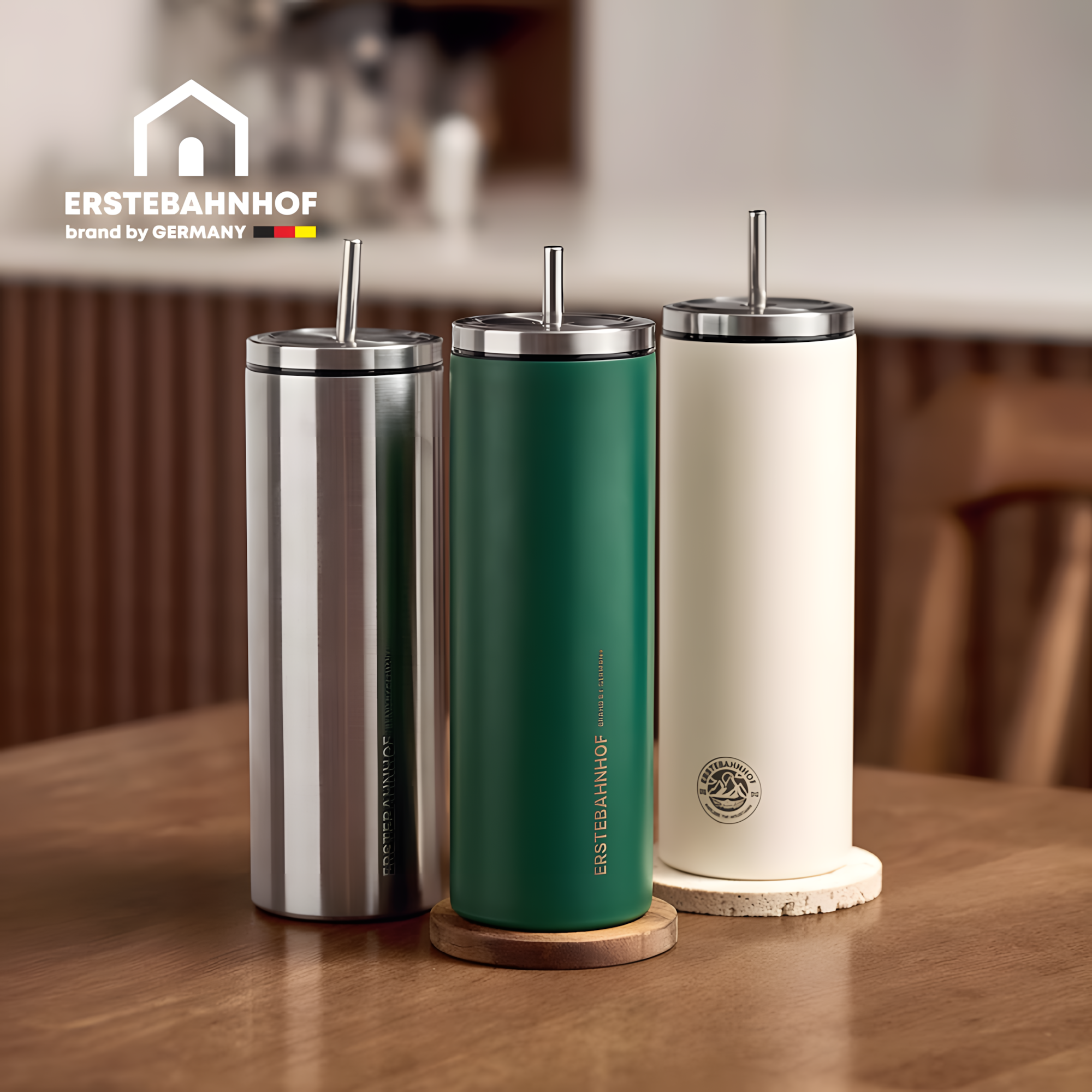 리유저블 보온보냉 진공 스테인레스 텀블러 600ml, 크림