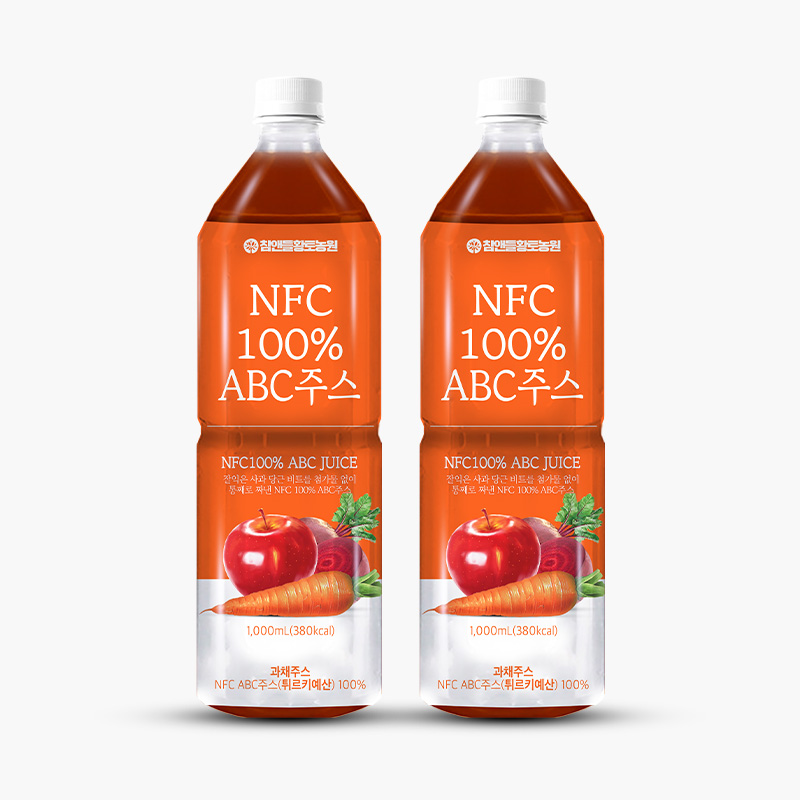 참앤들황토농원 착즙 ABC주스 사과당근비트, 1L, 2개