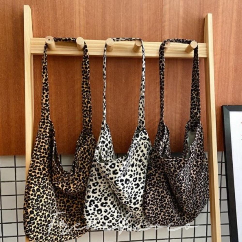 프렌치코코 호피 천가방 레오파드 에코백 숄더백 어깨에 매는 - 메인 이미지