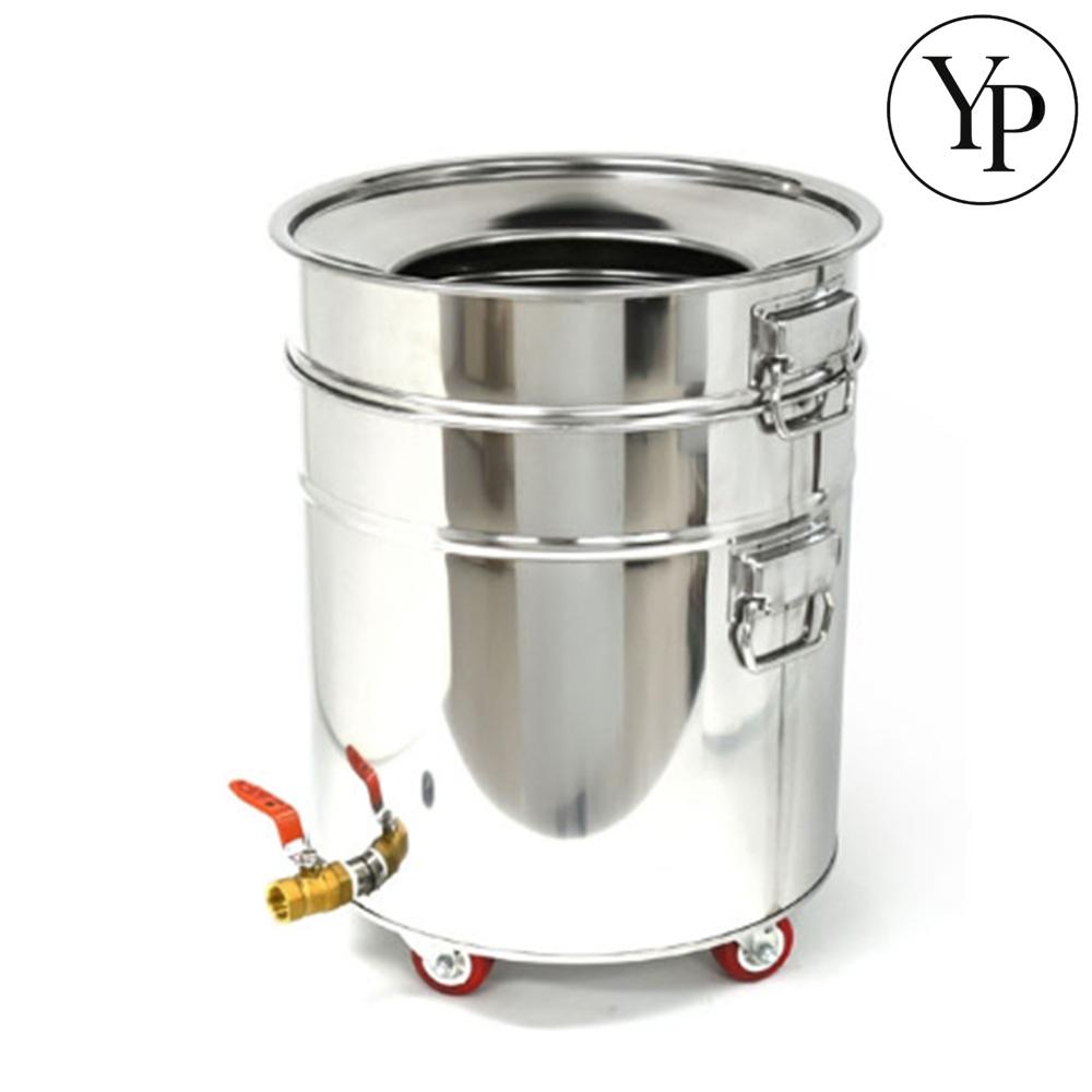 스텐 물빠짐 음식물 쓰레기통 소형 업소용 급식실 라면 국물 쓰레기통 잔반통