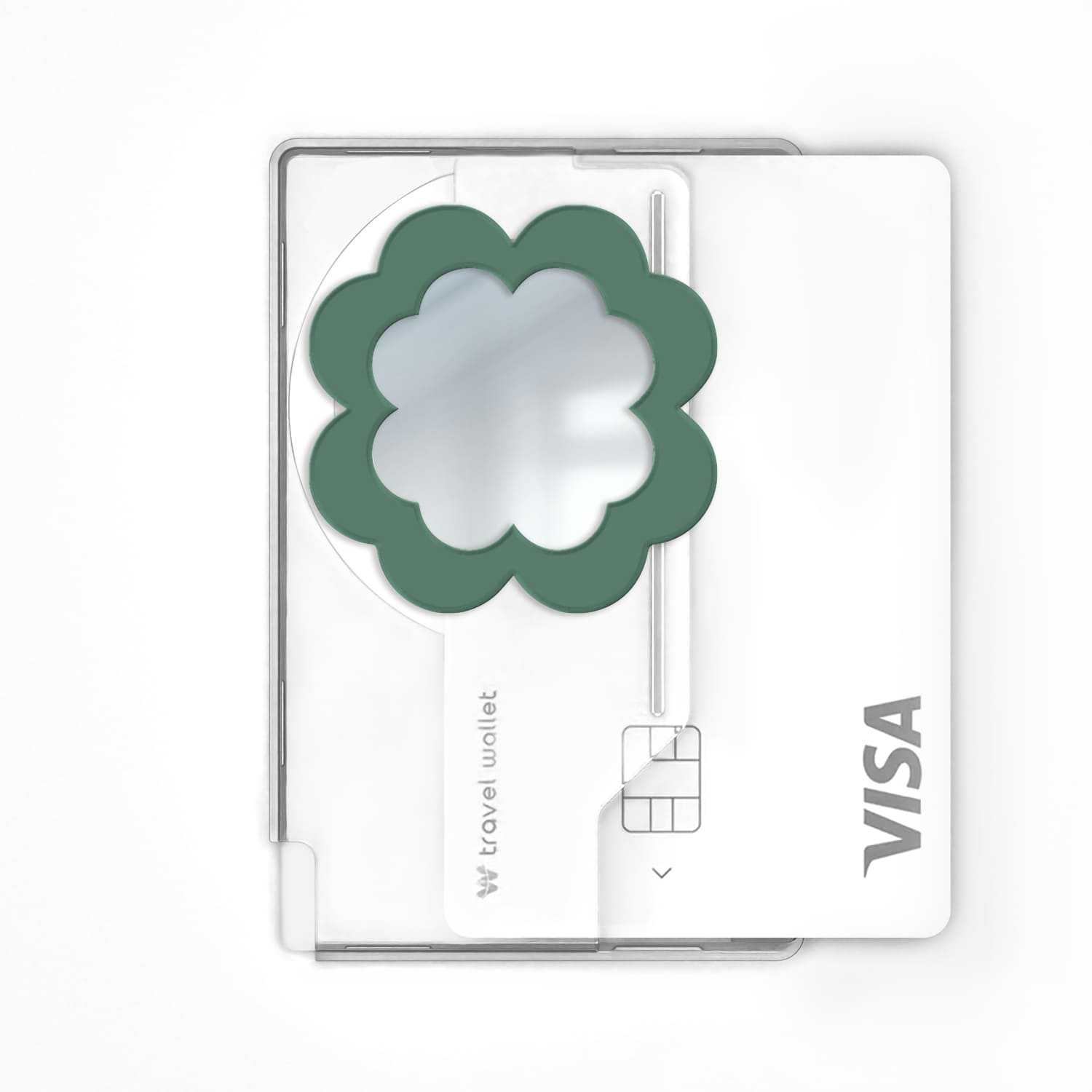 168cm 맥세이프 그립톡 카드지갑 올인포켓 미러 네잎클로버 그린