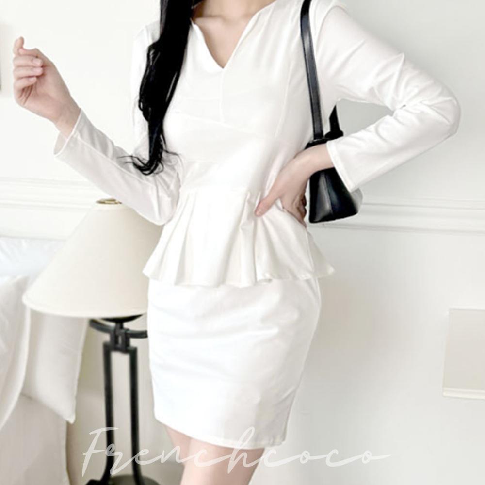 프렌치코코 봄 하객 원피스 단정한 면접룩
