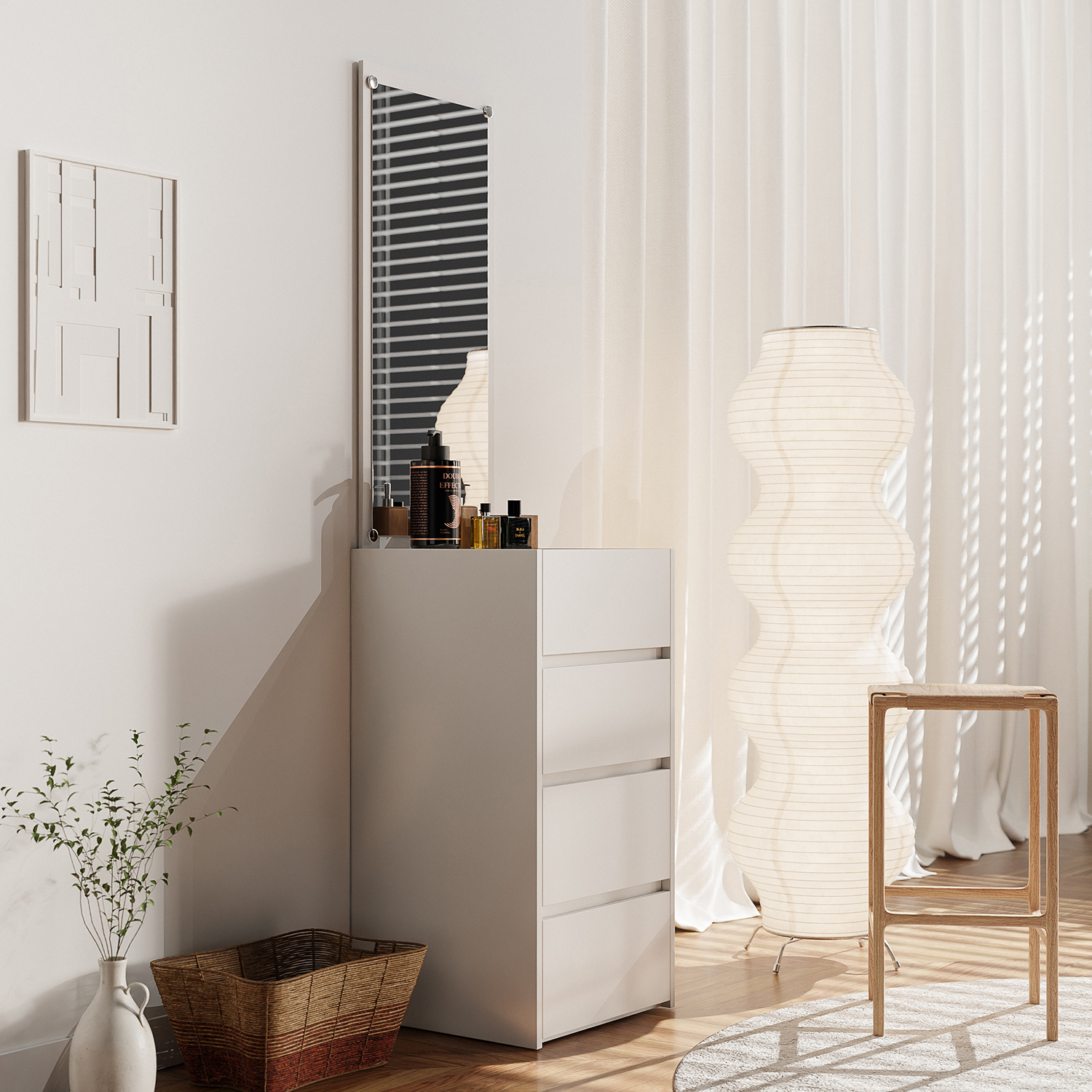 틈새 화장대 400 스탠딩 화장대 서랍장 원룸 좁은 공간