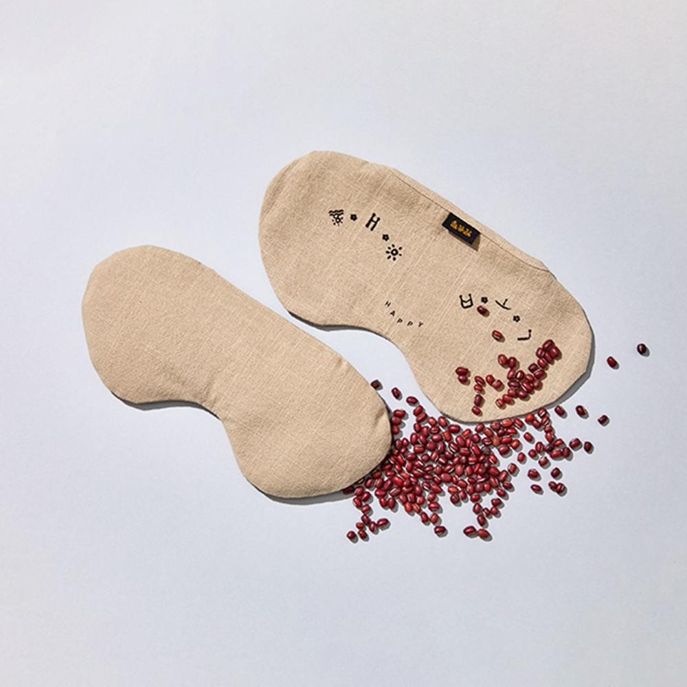 들꽃잠 행복 눈 찜질팩 팥 온찜질 코 비염 비강 부비동 베이지, 1개