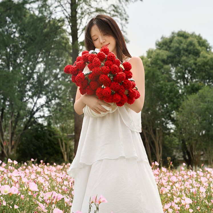 로즈 부케 담요 꽃다발 장미 캠핑 예쁜 펜션 특이한 - 상세 이미지 4