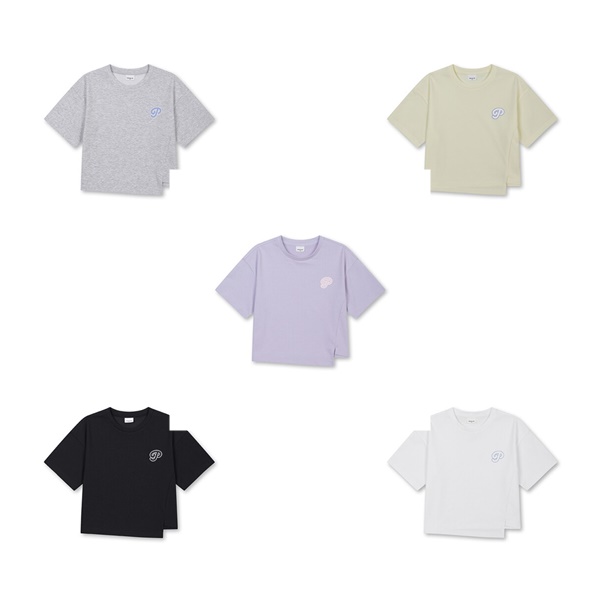폴햄키즈 여아 쿨텐션 사선 크롭 반팔 티셔츠5color(택1) PKF2TS2841 - 상품 이미지