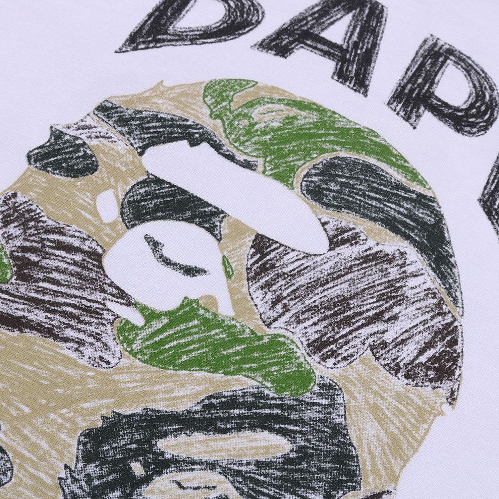 베이프 반팔티 ABC CAMO HAND DRAW APE HEAD RELAXED FIT TEE 1L30-110-340 - 상세 이미지 5