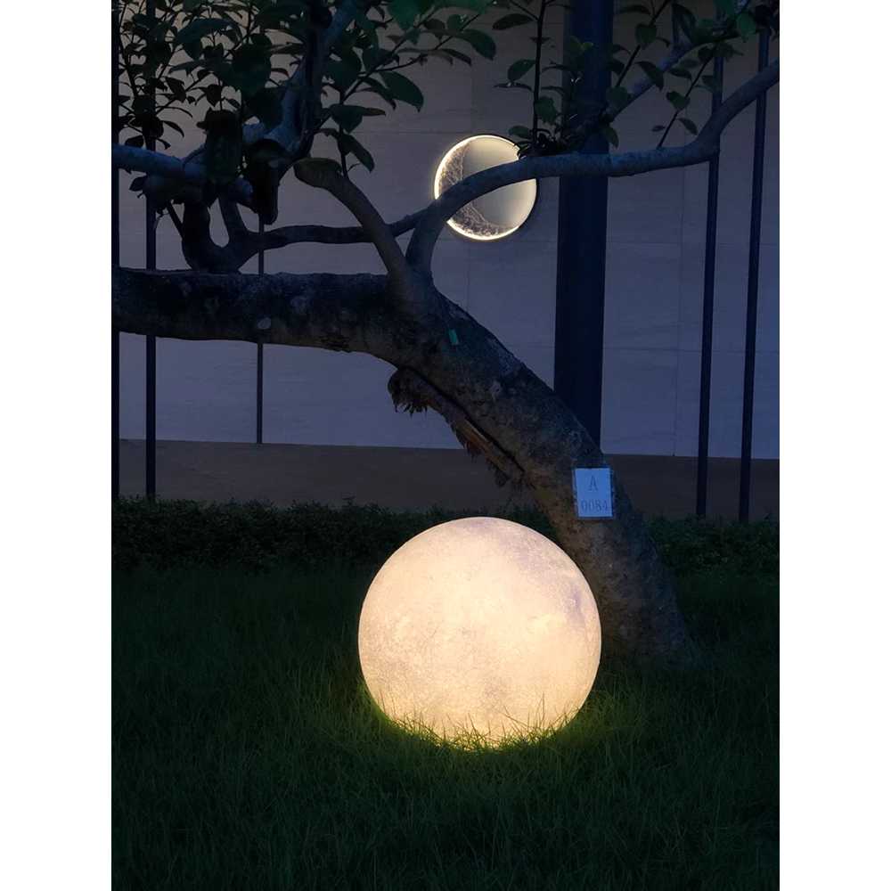 달 조형물 모형 대형 보름달 무드등 램프 야외 야경 25cm 충전식 - 상세 이미지 5