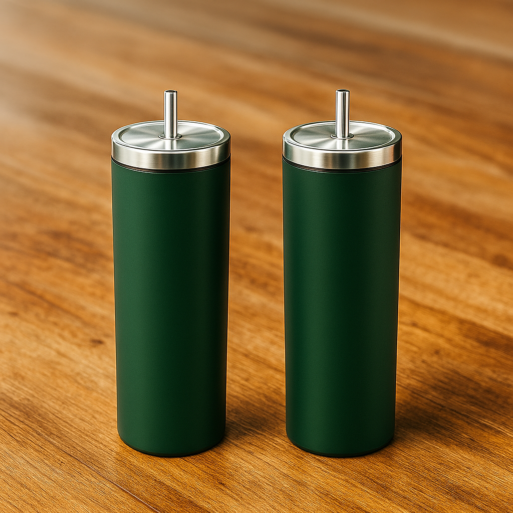 리유저블 보온보냉 진공 스테인레스 텀블러 600ml, 그린