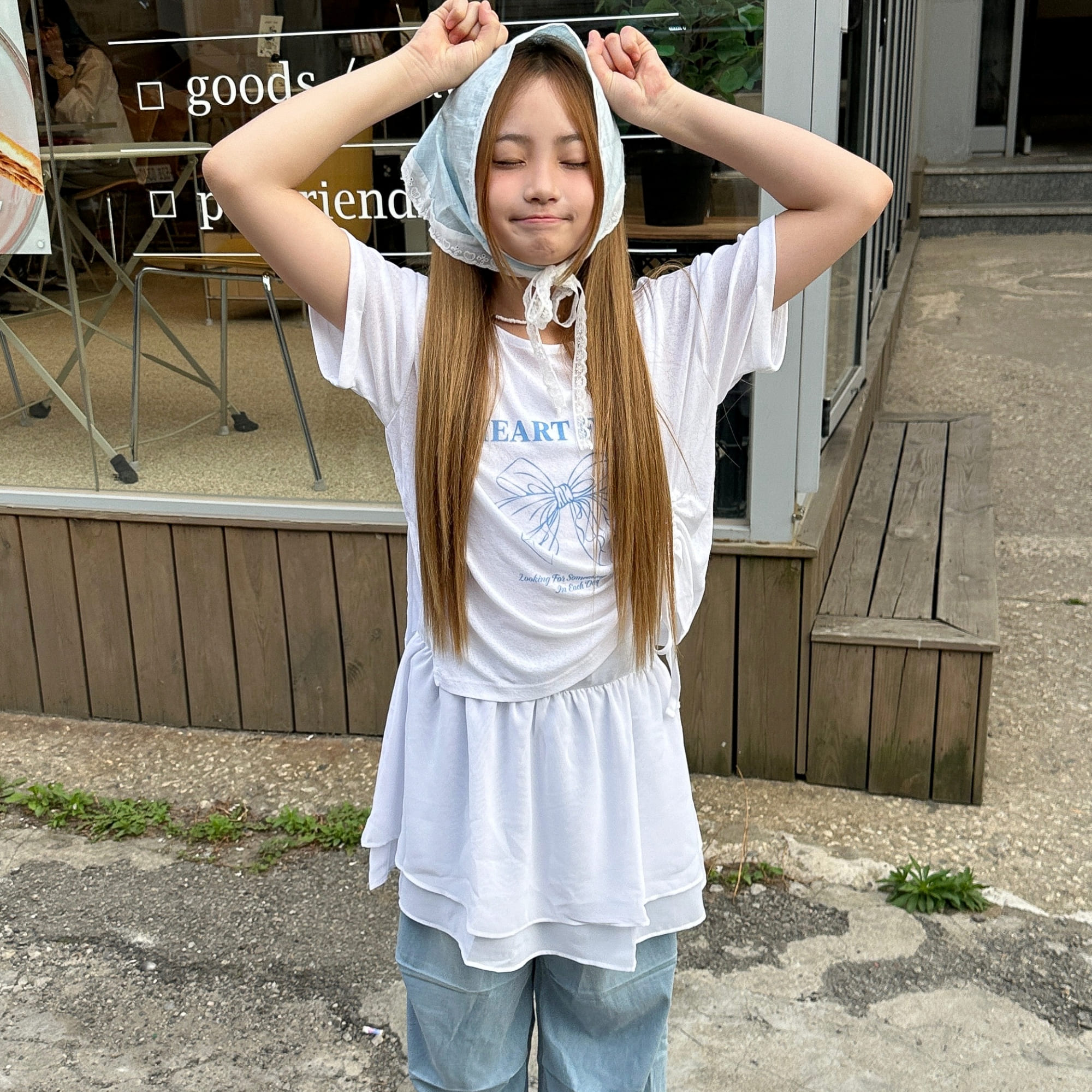 더데이걸 사선 셔링 레이어드 나시 세트 TGRA25511 이미지 6