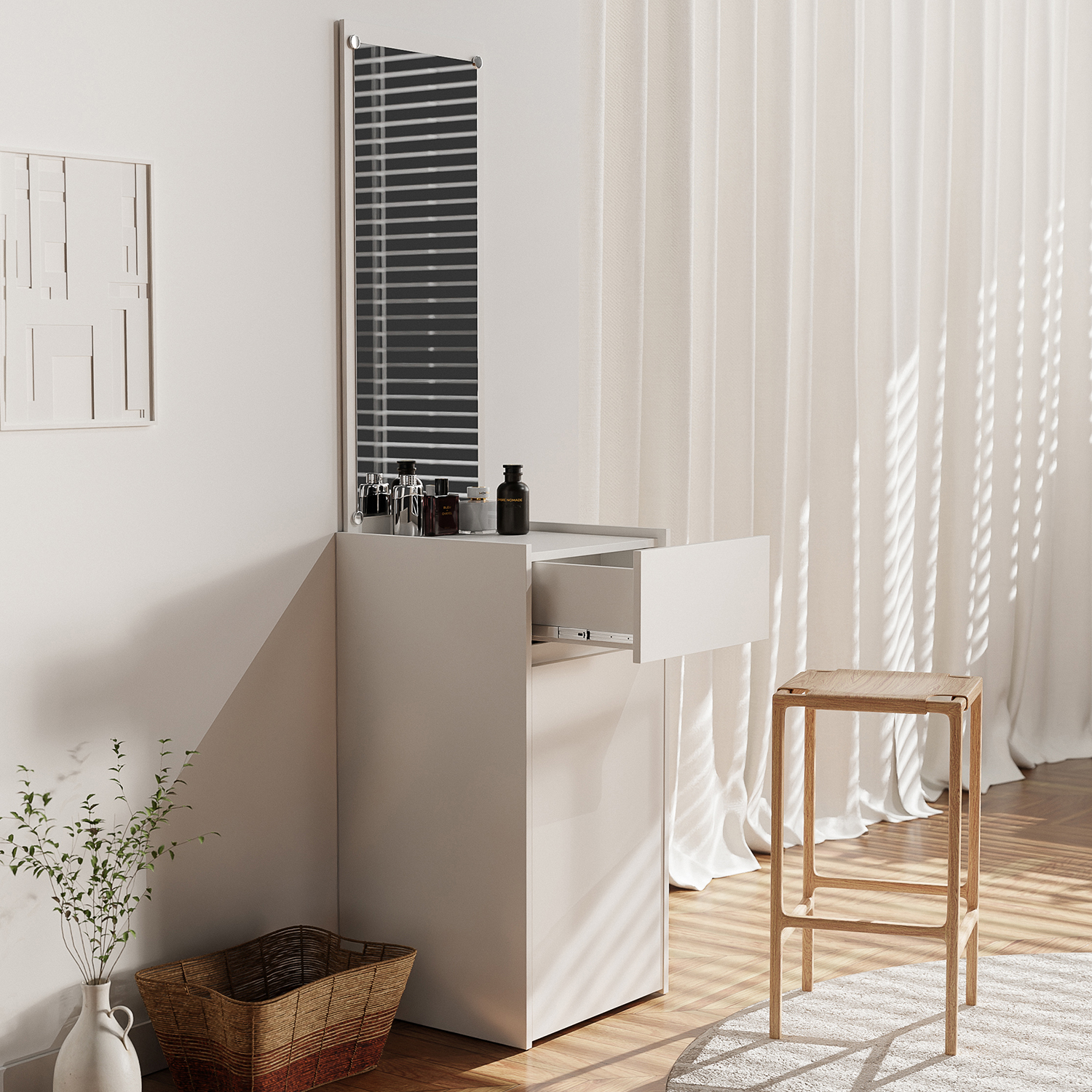 틈새 화장대 400 스탠딩 화장대 서랍장 원룸 좁은 공간