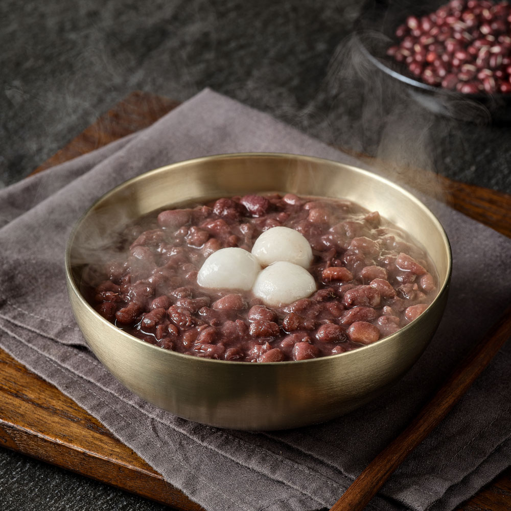 동지 서울 3대 팥죽 맛집 국내산 무가당통팥죽 새알 옹심이 식사대용 250g, 4개