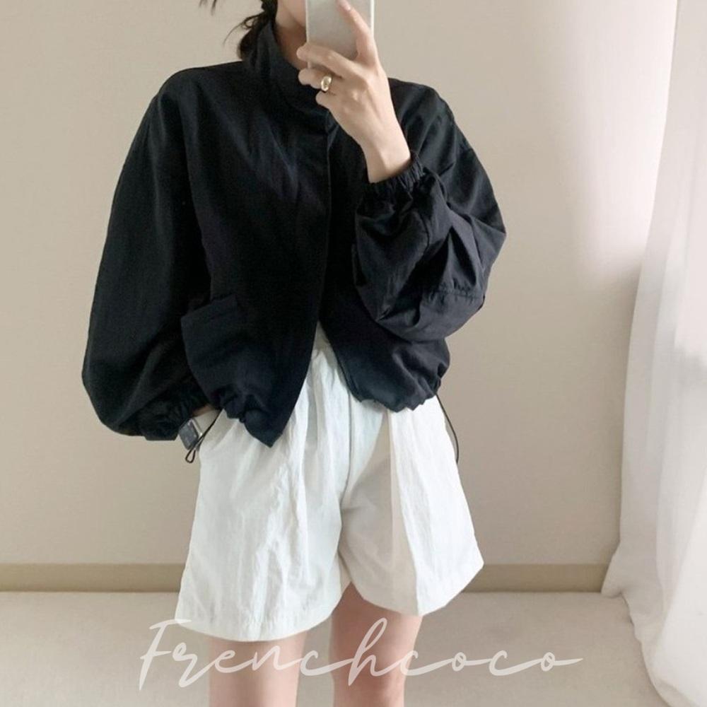 프렌치코코 바스락 집업 바람막이 여름 아노락 얇은 겉옷 - 메인 이미지