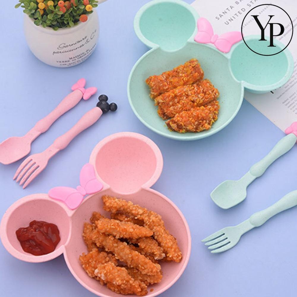 캐릭터 유아 식기세트 간식 접시 스푼포크 자기주도 어린이 식판