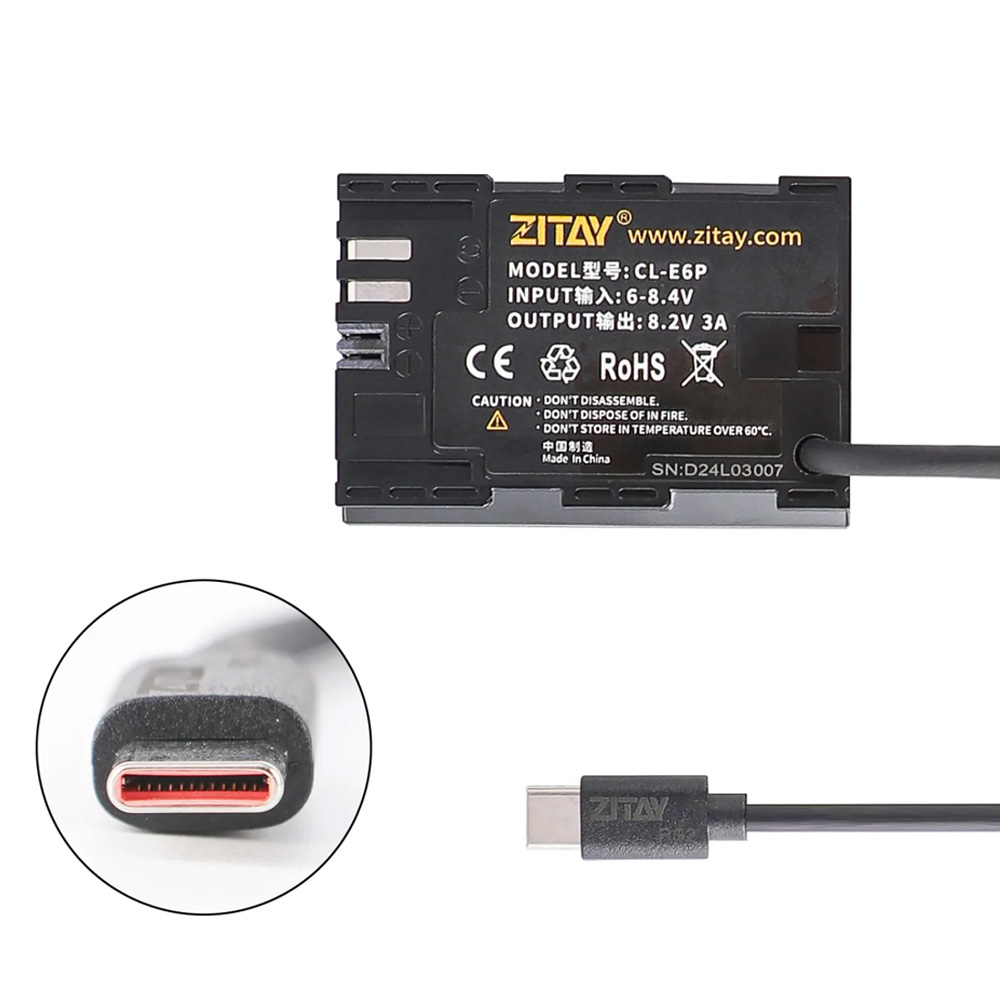 ZITAY 지테이 DJI 로닌 RS2 / RS3PRO / RS4PRO 전용 캐논 LP-E6NH / LP-E6P 더미배터리 DR30 - 상세 이미지 4