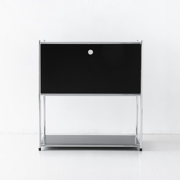 심플리 수납장 BC648 770x400x820mm, 2단, 매트블랙 9894.1567 - 메인 이미지