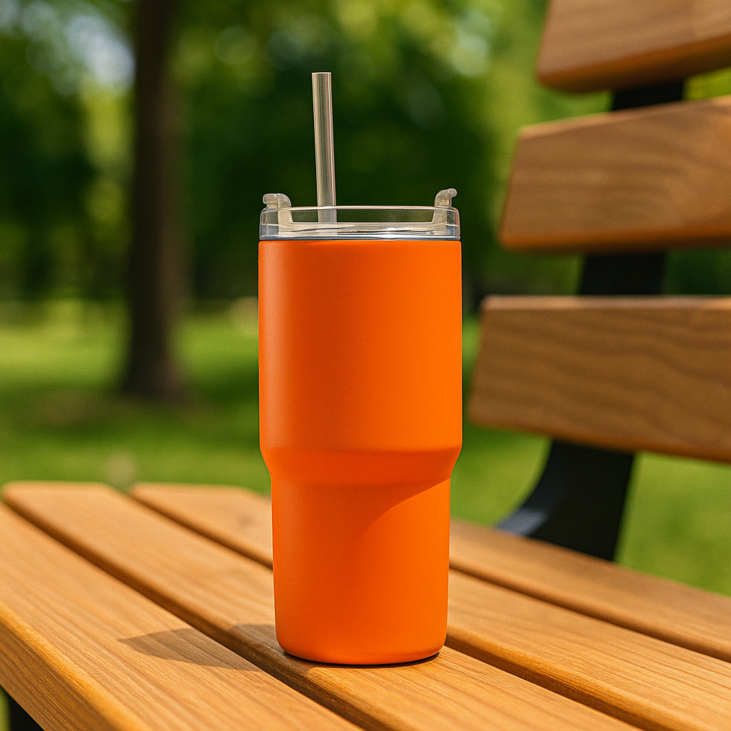 리유저블 보온보냉 진공 스테인레스 텀블러 591ml, 선셋