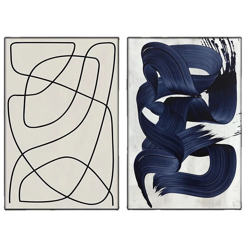 모던 추상화 액자 그림 대형 캔버스아트 거실 벽장식 유화 A 50x70cm 알루미늄 프레임 - 상세 이미지 4