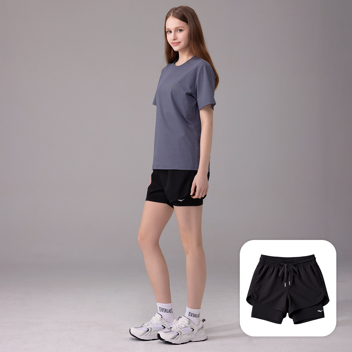 에버라스트 여성 숏 워터 레깅스 반바지 래쉬가드