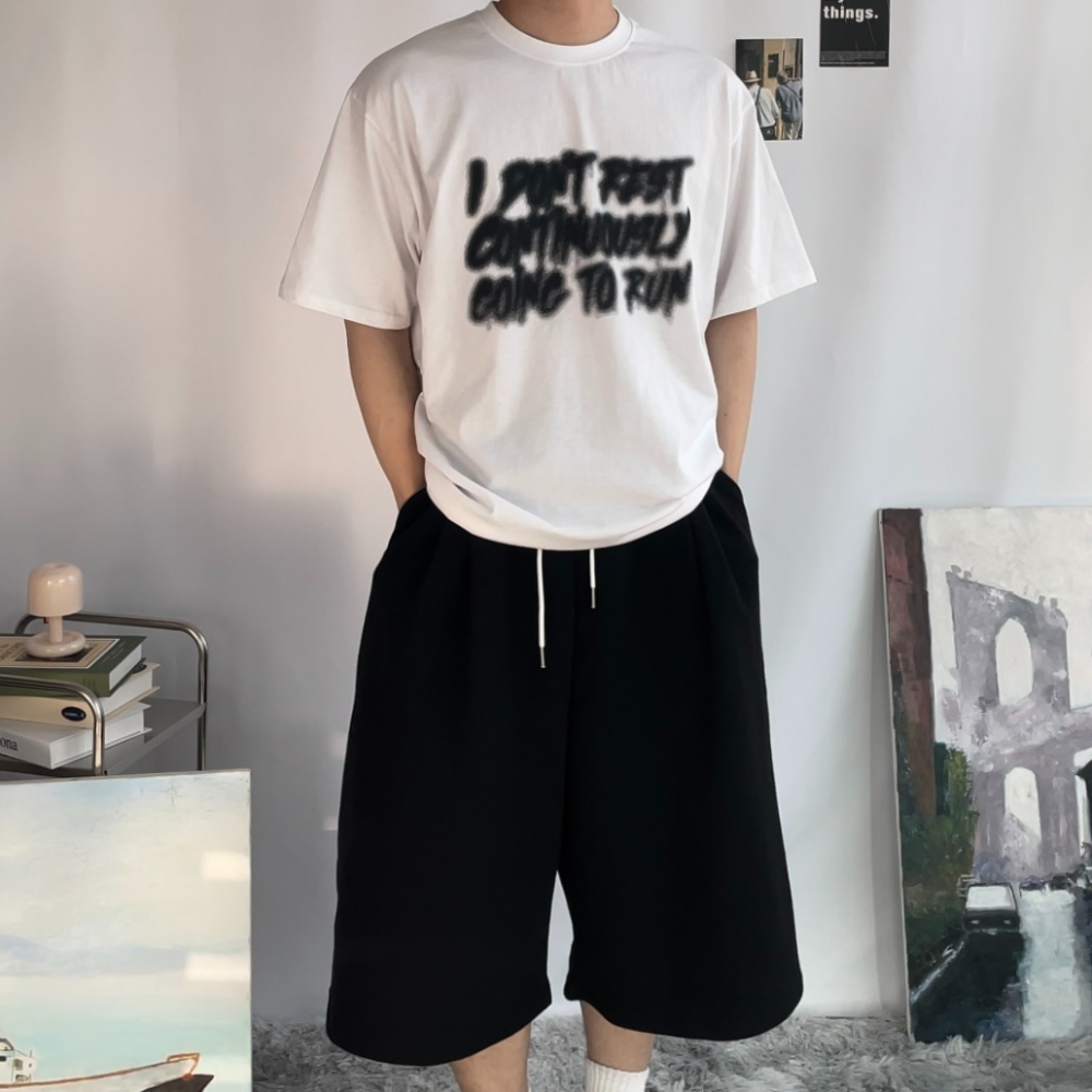느낌좋은 캐주얼 스트릿 페인팅 오버핏 반팔 티셔츠 - 상세 이미지 5