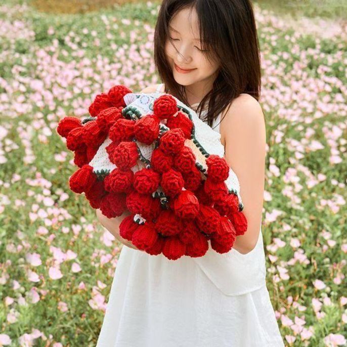 로즈 부케 담요 꽃다발 장미 캠핑 예쁜 펜션 특이한 - 상품 이미지