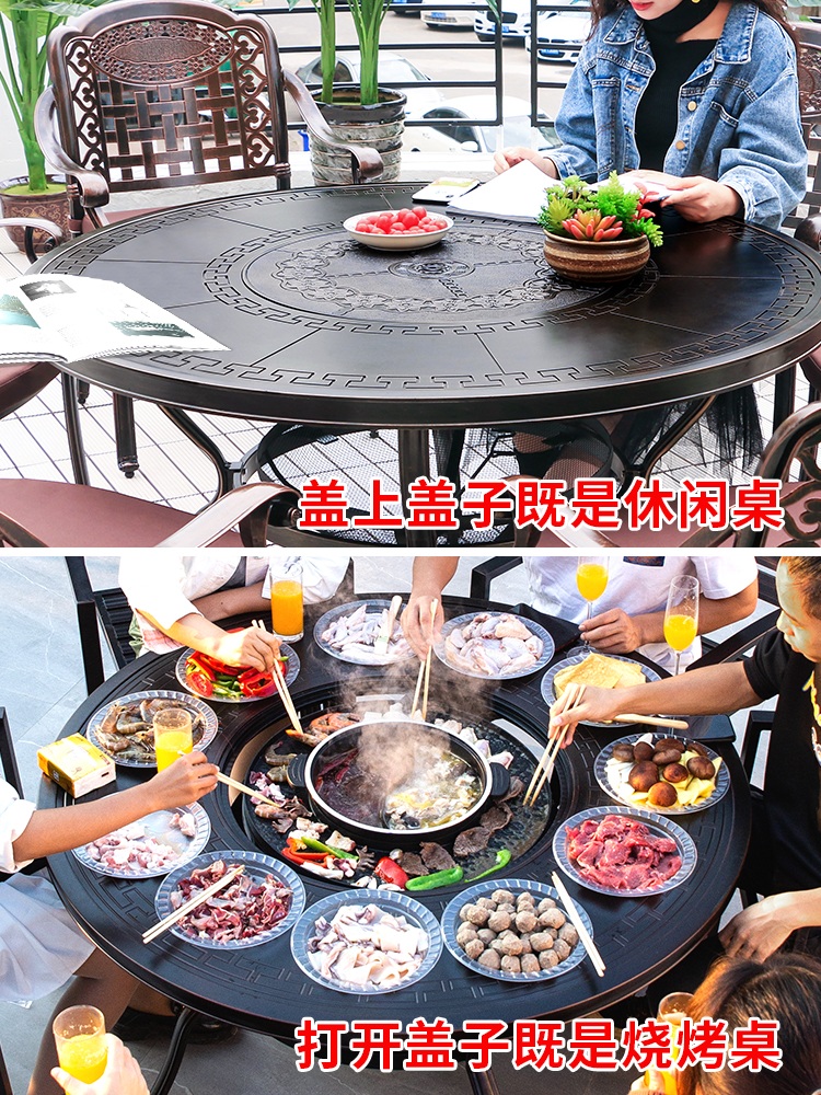 고기불판 테이블 펜션 테라스 포차 고기집 고깃집 창업 - 상세 이미지 4