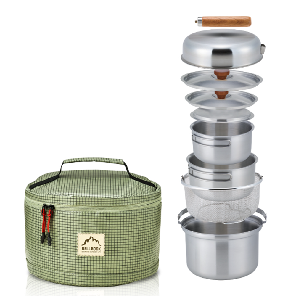 벨락 콤비9 XL 코팅팬 구성 스텐 캠핑 백패킹 식기 코펠 세트