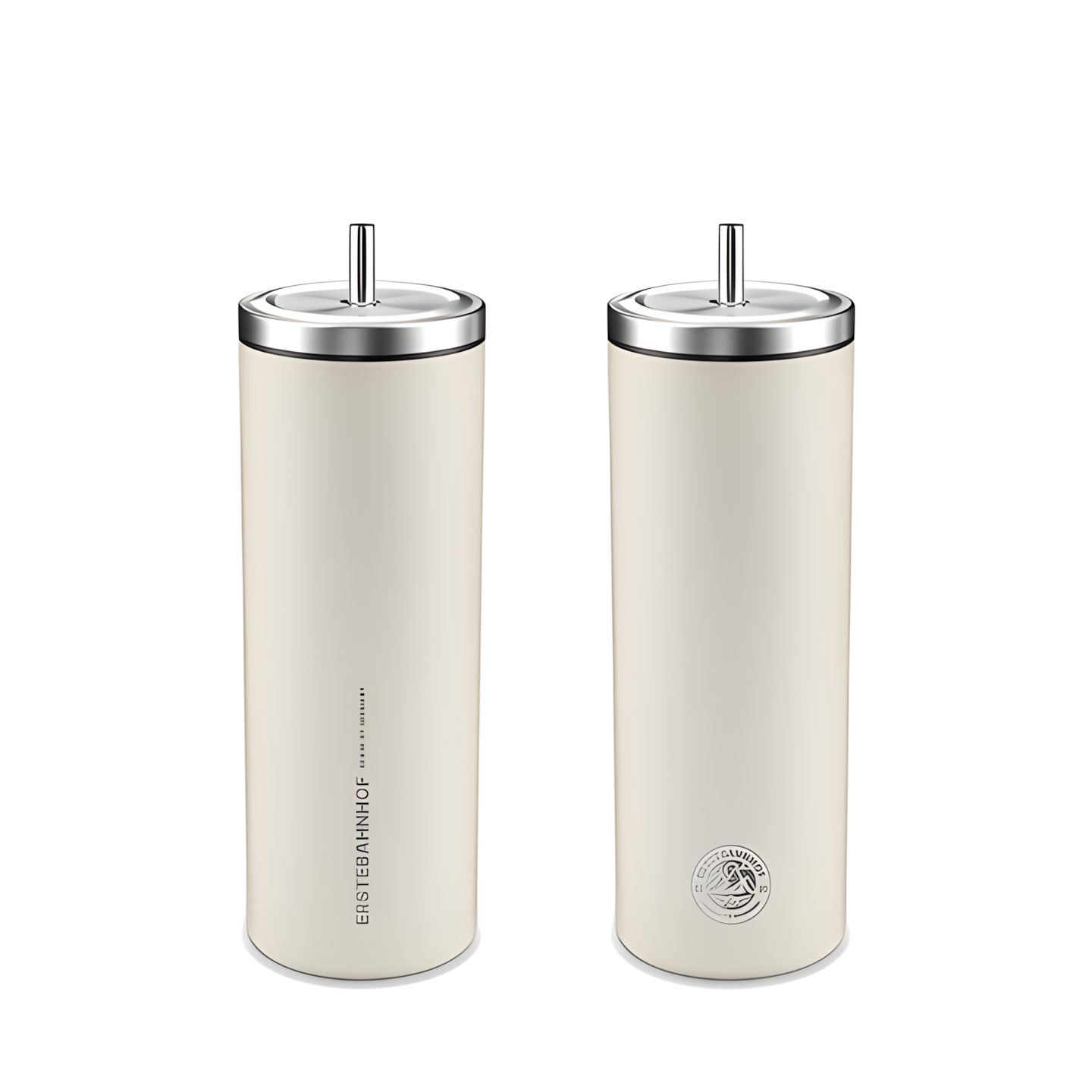 리유저블 보온보냉 진공 스테인레스 텀블러 600ml, 크림