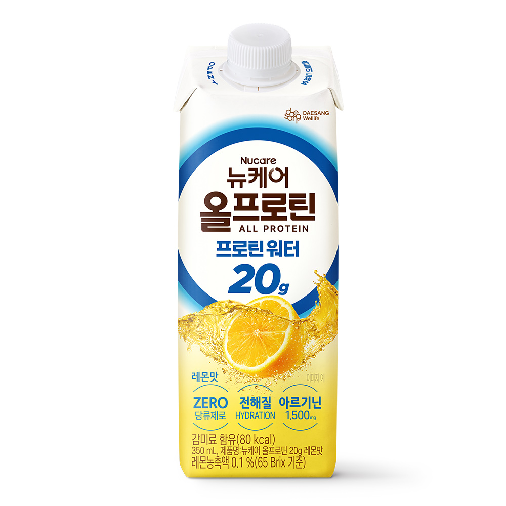 [단백질 20g] 뉴케어 올프로틴 워터 레몬맛 350mL 18팩 단백질음료 - 상세 이미지 2