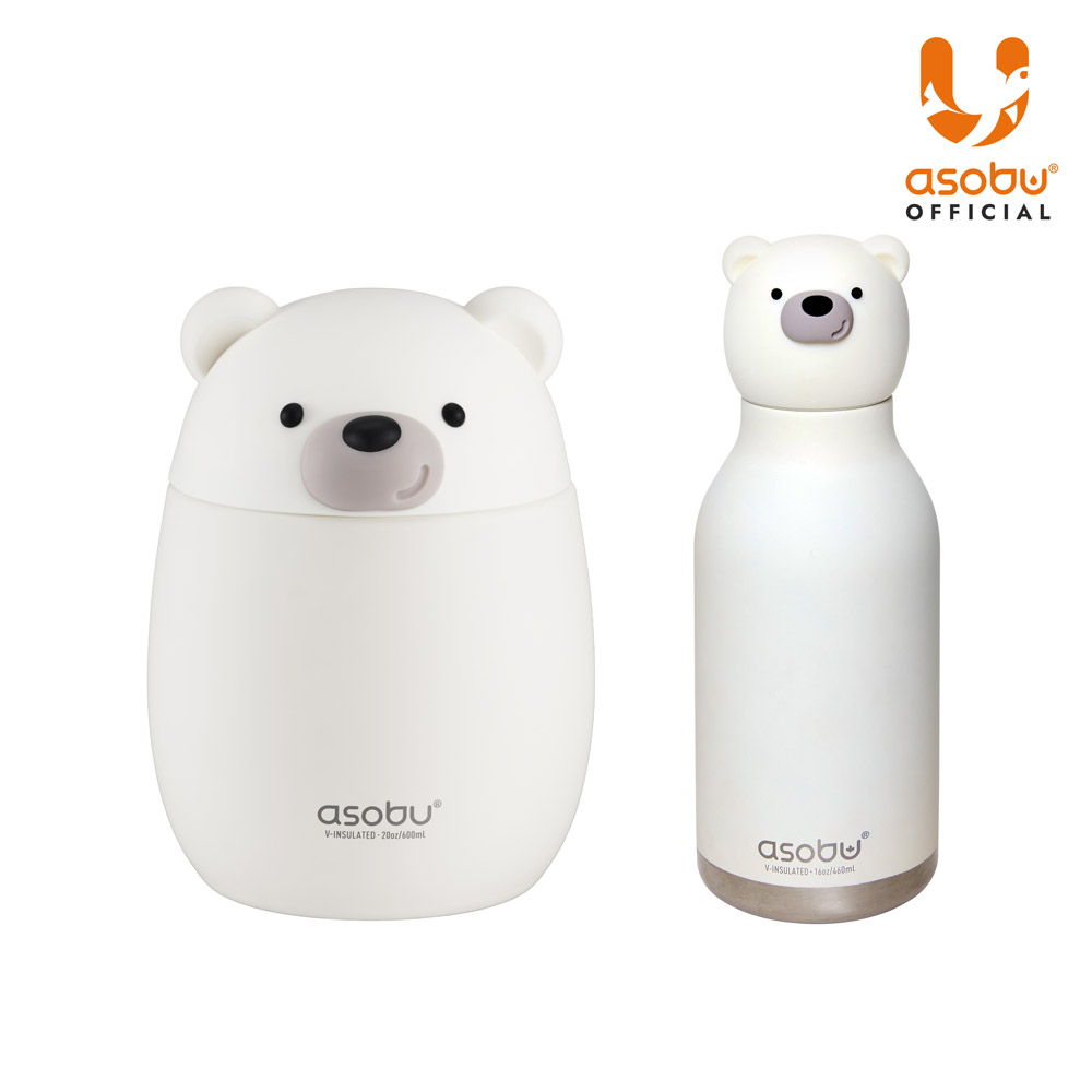 [1+1] 아소부 스테인레스 보온 보냉 베스티 푸드자 보온도시락 600ml + 텀블러 460ml 수능 세트 - 상세 이미지 3