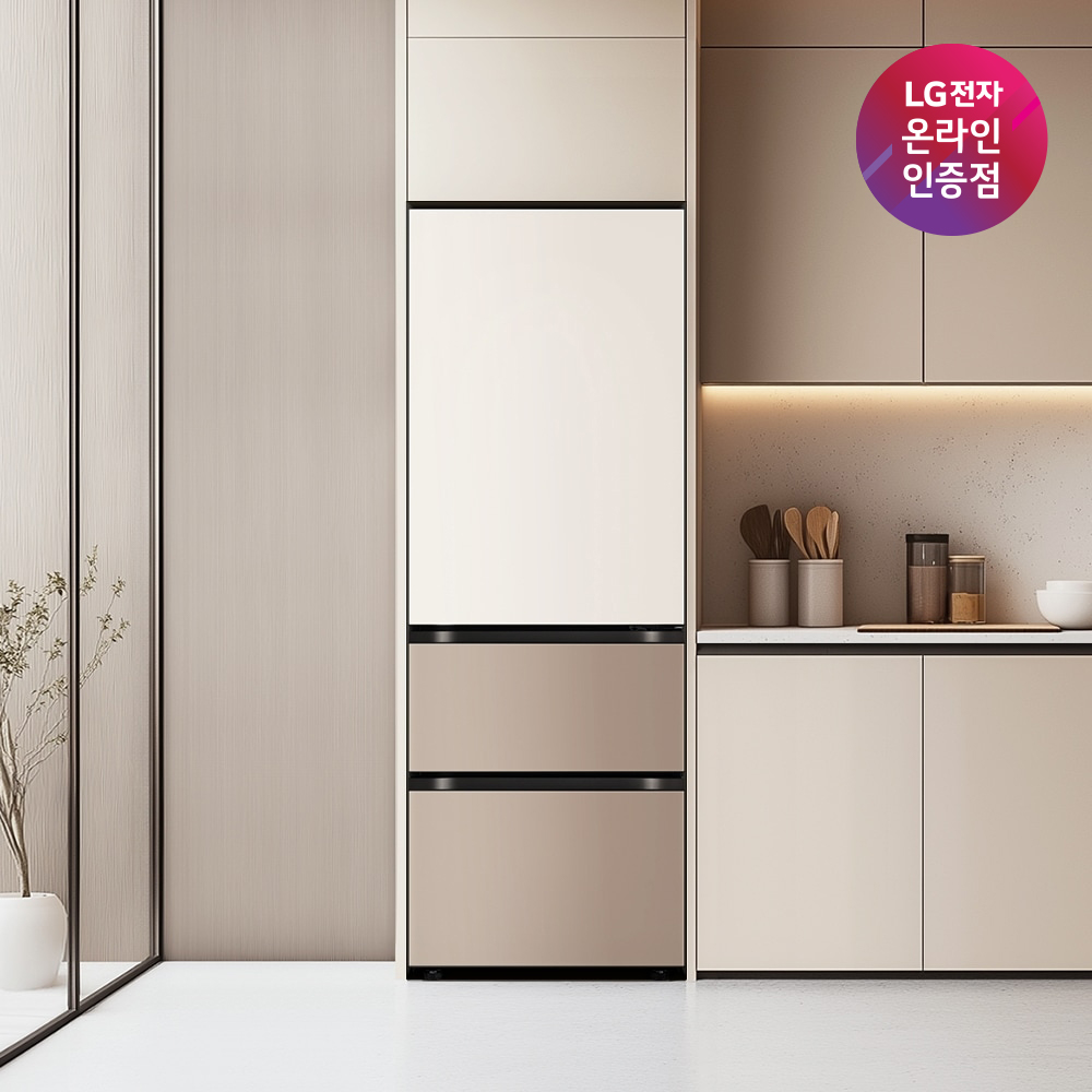 LG 디오스 오브제컬렉션 김치톡톡 Fit & Max Z334GBC122S (베이지+클레이 브라운) 빌트인